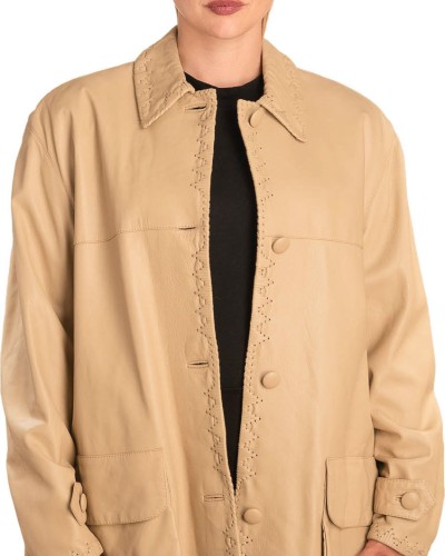 Γνήσιο Γυναικέιο Δερμάτινο σακάκι - B275