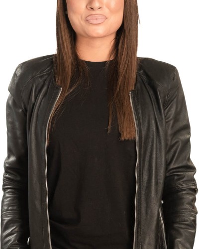 Γνήσιο Γυναικέιο Δερμάτινο Μπουφάν - B279