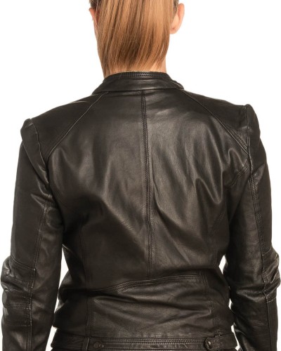 Γνήσιο Γυναικέιο Δερμάτινο Μπουφάν - B303