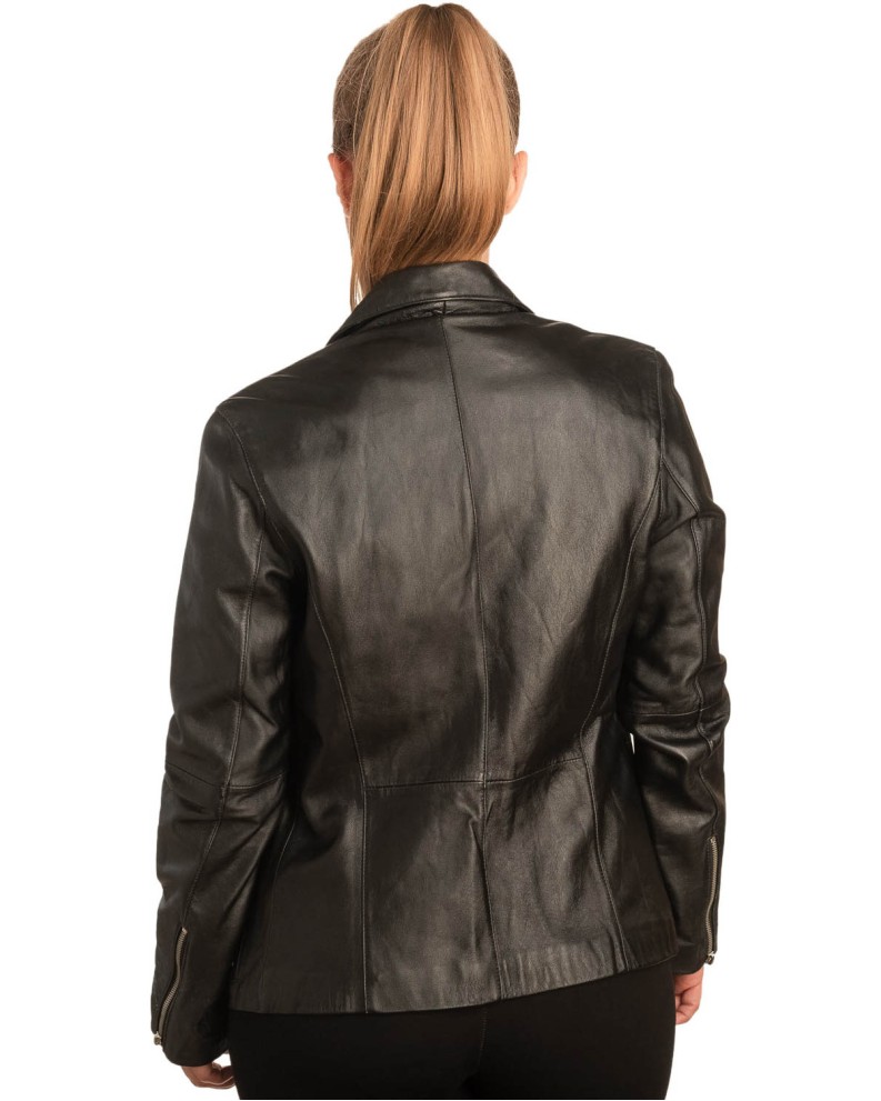 Γνήσιο Γυναικέιο Δερμάτινο Μπουφάν - B306