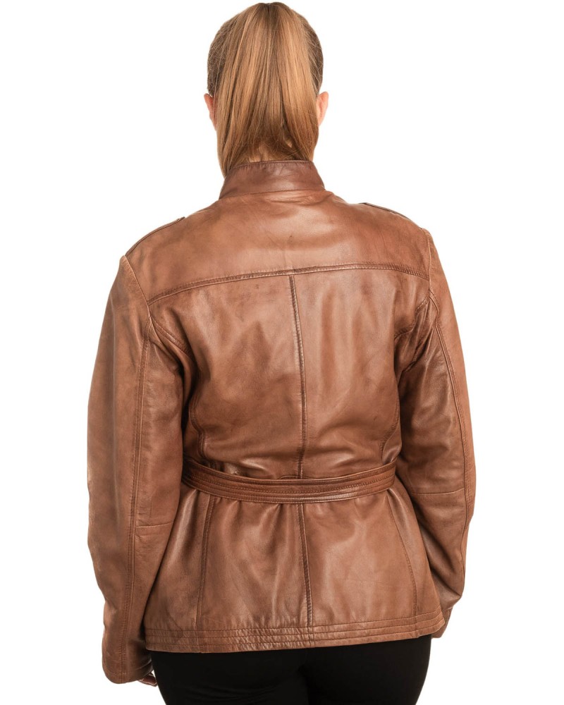 Γνήσιο Γυναικέιο Δερμάτινο Μπουφάν - B311