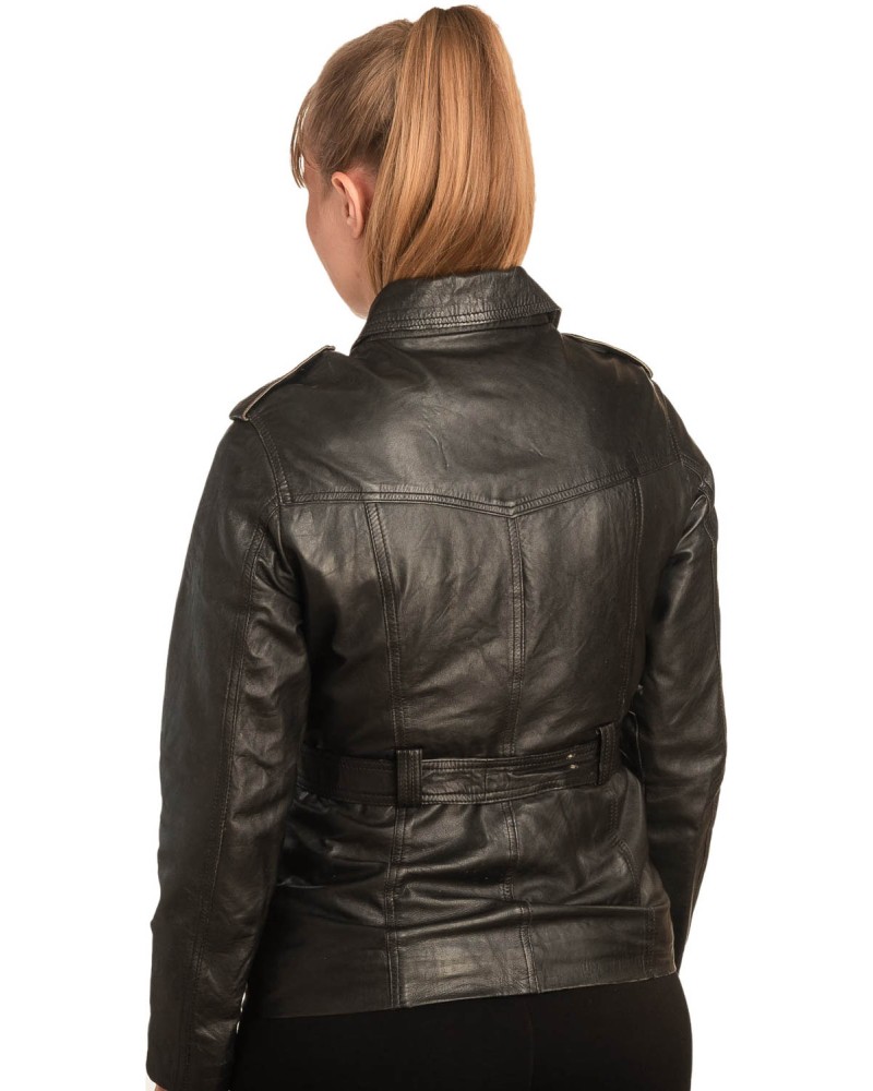 Γνήσιο Γυναικέιο Δερμάτινο Μπουφάν - B317