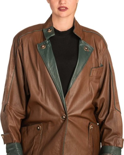 Γνήσιο Γυναικέιο Δερμάτινο Μπουφάν - B321