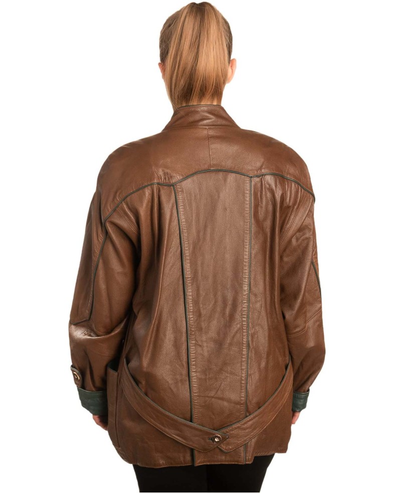 Γνήσιο Γυναικέιο Δερμάτινο Μπουφάν - B321