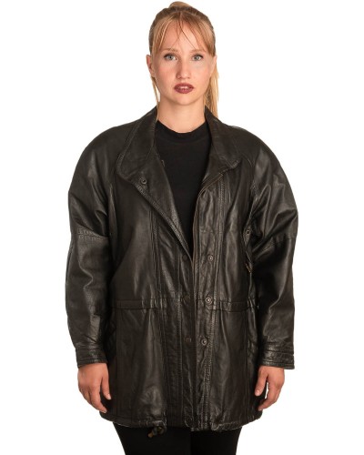 Γνήσιο Γυναικέιο Δερμάτινο Μπουφάν - B329