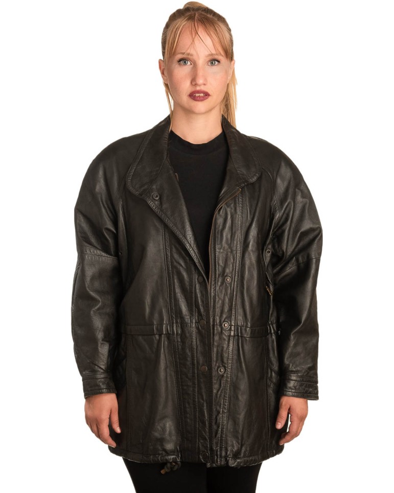 Γνήσιο Γυναικέιο Δερμάτινο Μπουφάν - B329