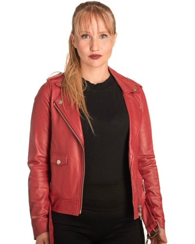 Γνήσιο Γυναικέιο Δερμάτινο Μπουφάν - B330