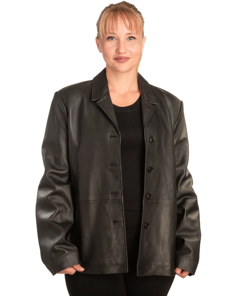 Γνήσιο Γυναικέιο Δερμάτινο Σακάκι - B333