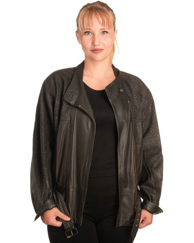 Γνήσιο Γυναικέιο Δερμάτινο Μπουφάν - B335