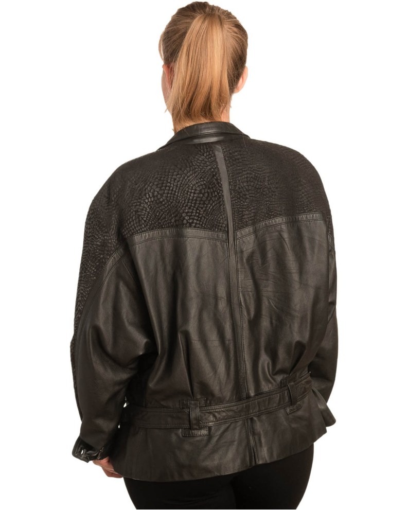 Γνήσιο Γυναικέιο Δερμάτινο Μπουφάν - B335