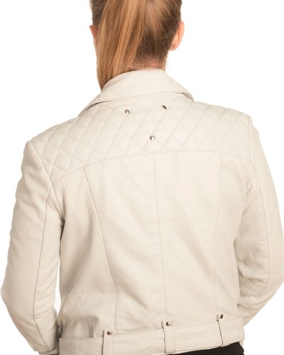 Γνήσιο Γυναικέιο Δερμάτινο Μπουφάν - B337