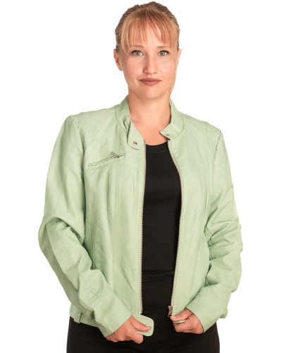 Γνήσιο Γυναικέιο Δερμάτινο Μπουφάν - B340