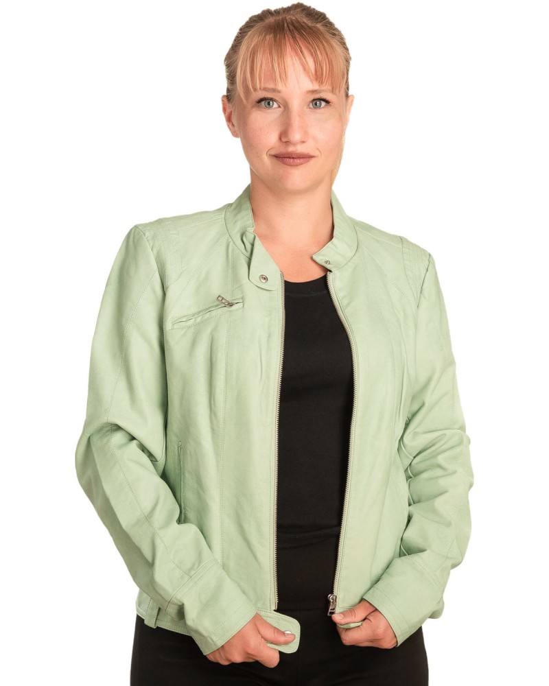 Γνήσιο Γυναικέιο Δερμάτινο Μπουφάν - B340