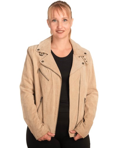 Γνήσιο Γυναικέιο Δερμάτινο Μπουφάν - B716