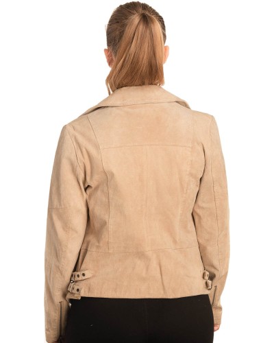 Γνήσιο Γυναικέιο Δερμάτινο Μπουφάν - B716