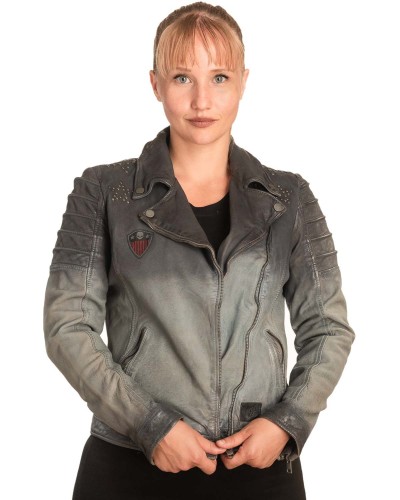 Γνήσιο Γυναικέιο Δερμάτινο Μπουφάν - B722