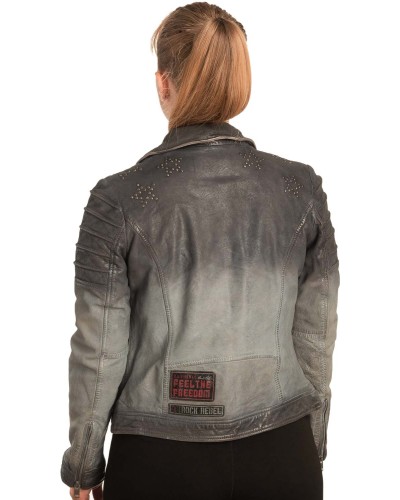 Γνήσιο Γυναικέιο Δερμάτινο Μπουφάν - B722