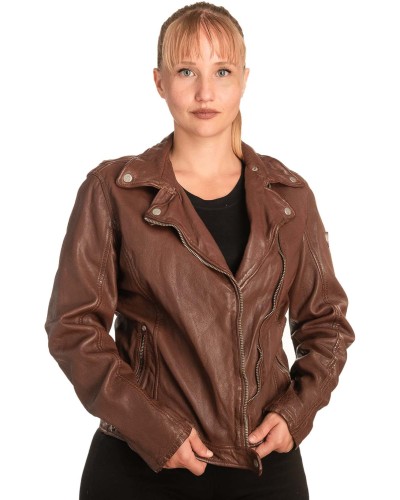 Γνήσιο Γυναικέιο Δερμάτινο Μπουφάν - B724