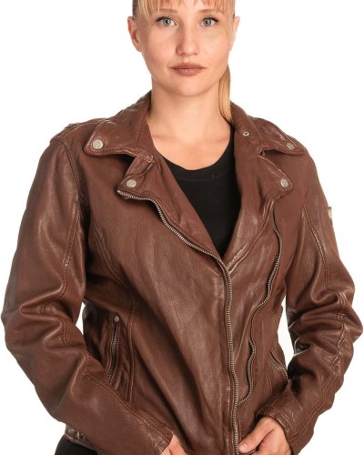 Γνήσιο Γυναικέιο Δερμάτινο Μπουφάν - B724
