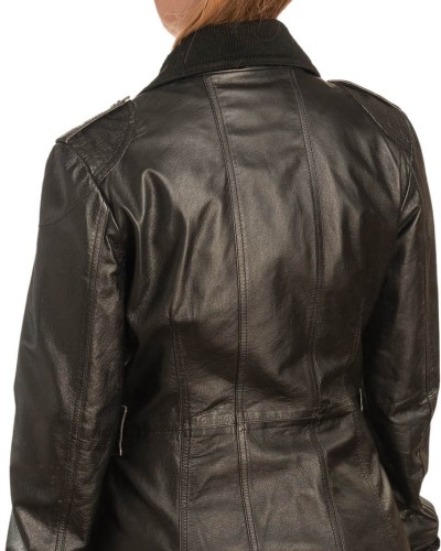 Γνήσιο Γυναικέιο Δερμάτινο Μπουφάν - B730