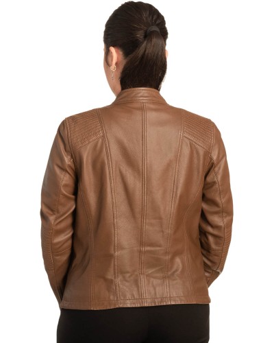 Γνήσιο Γυναικέιο Δερμάτινο Μπουφάν - B738