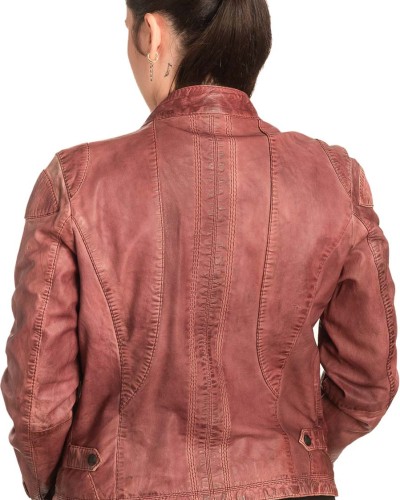 Γνήσιο Γυναικέιο Δερμάτινο Μπουφάν - B747