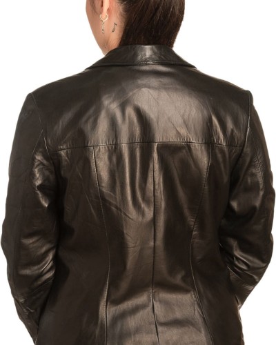 Γνήσιο Γυναικέιο Δερμάτινο Σακάκι - B750