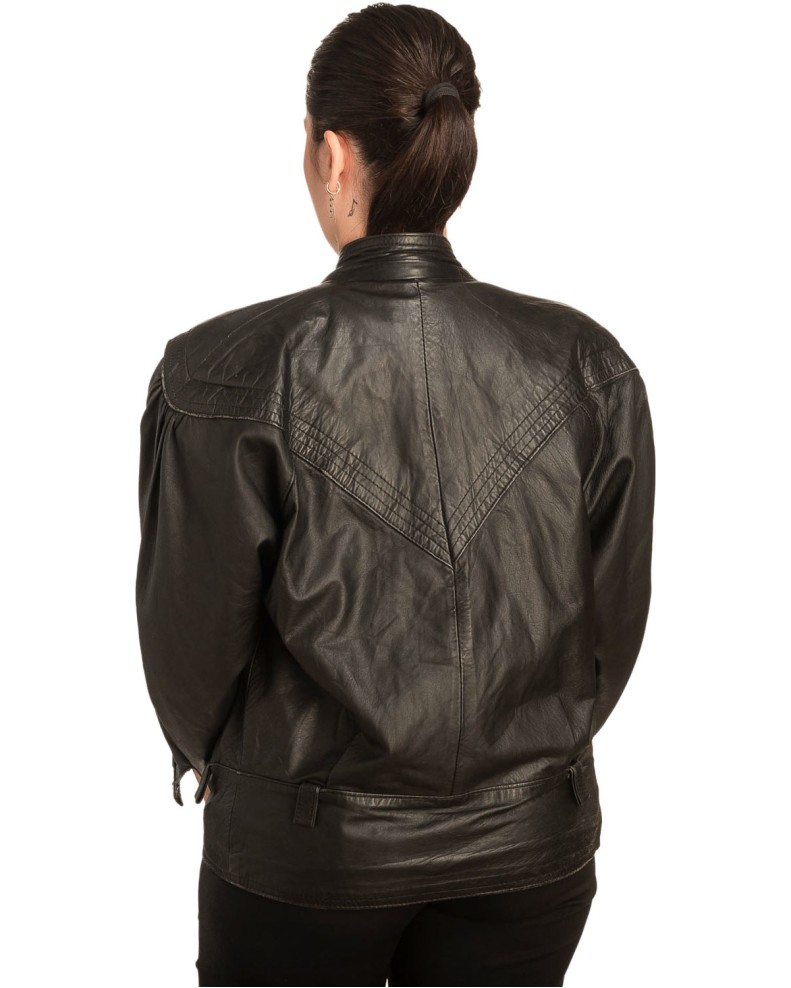 Γνήσιο Γυναικέιο Δερμάτινο Μπουφάν - B752