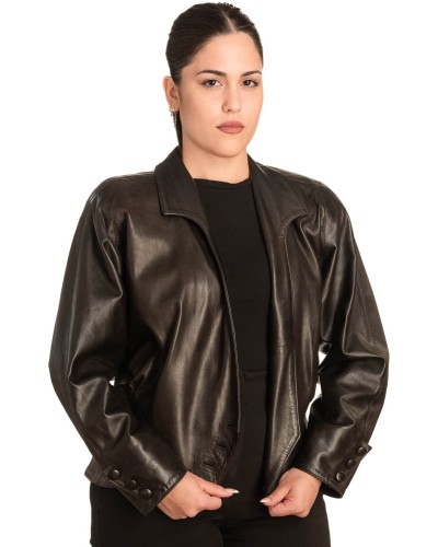 Γνήσιο Γυναικέιο Δερμάτινο Σακάκι - B755