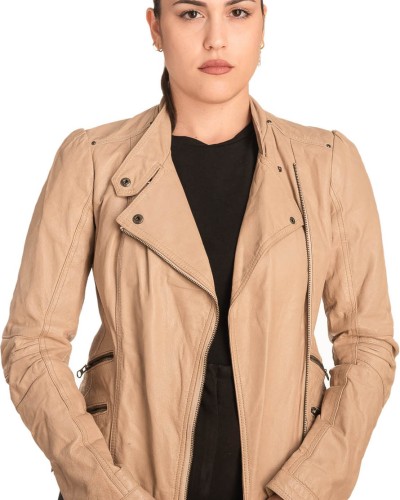 Γνήσιο Γυναικέιο Δερμάτινο Μπουφάν - B764