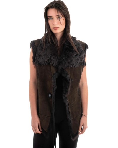 Γνήσια Γυναικεία Φυσική Γούνα Γιλέκο - F45