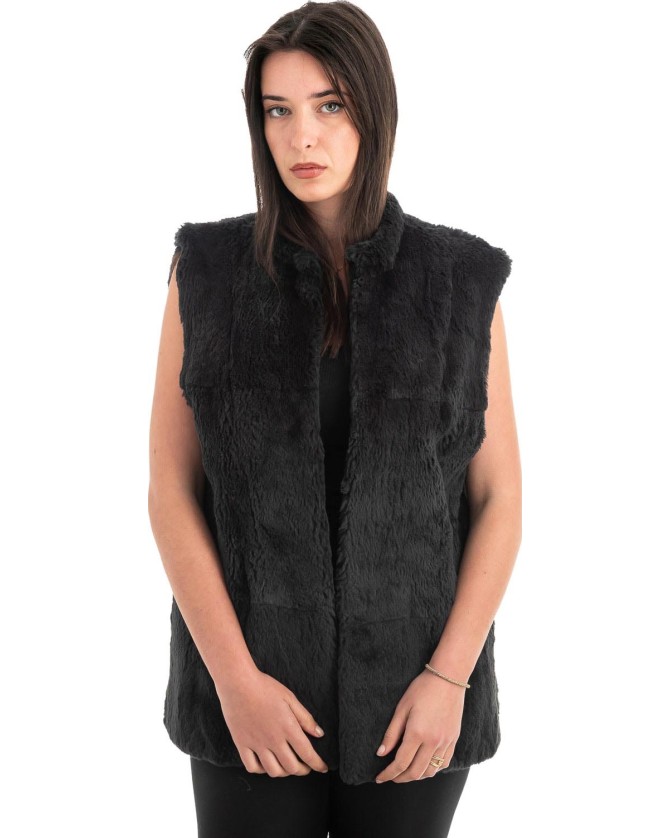 Γνήσια Γυναικεία Φυσική Γούνα Γιλέκο - F58