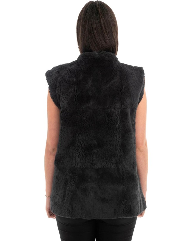 Γνήσια Γυναικεία Φυσική Γούνα Γιλέκο - F58