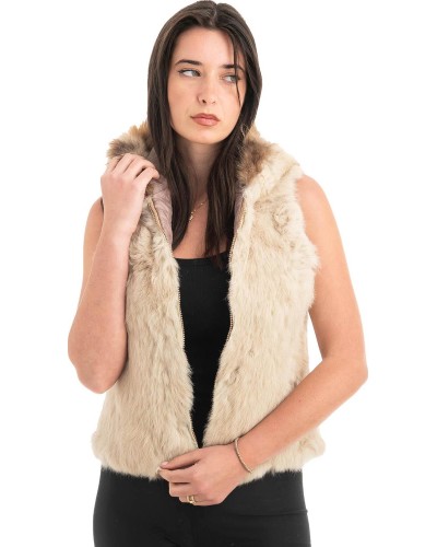 Γνήσια Γυναικεία Φυσική Γούνα Γιλέκο - F118