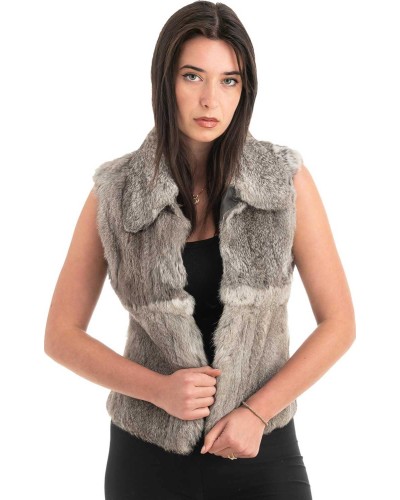 Γνήσια Γυναικεία Φυσική Γούνα Γιλέκο - F121