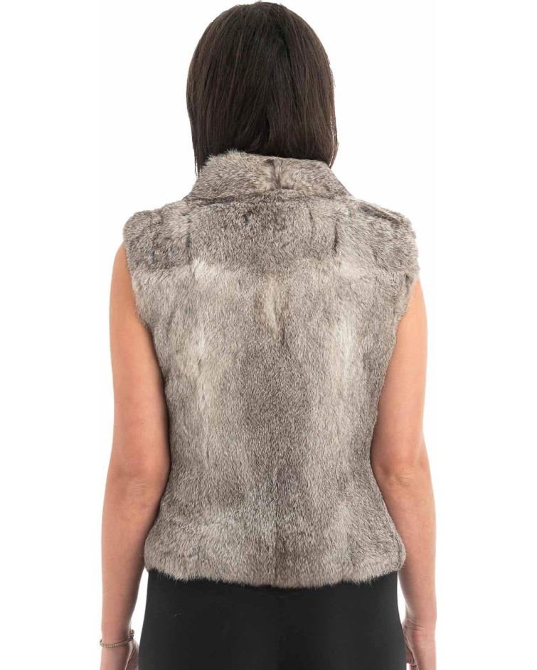 Γνήσια Γυναικεία Φυσική Γούνα Γιλέκο - F121