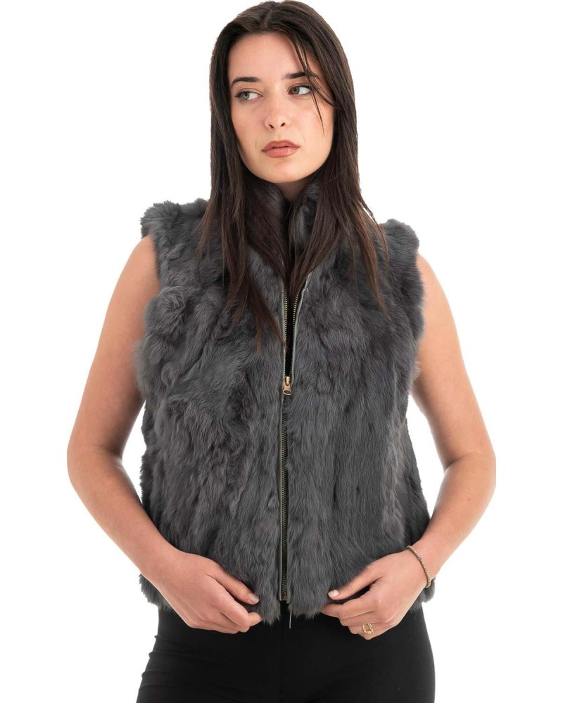 Γνήσια Γυναικεία Φυσική Γούνα Γιλέκο - F123