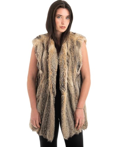 Γνήσια Γυναικεία Φυσική Γούνα Γιλέκο - F125