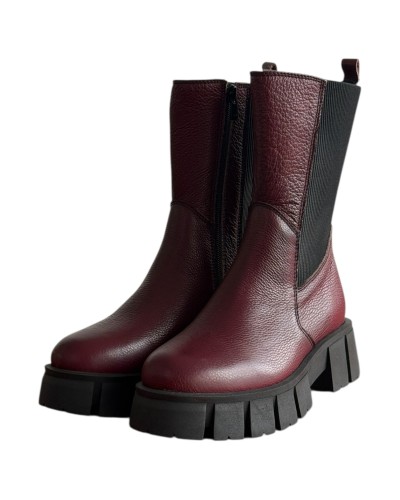 Δερμάτινο Γυναικείo Μποτάκι - F186