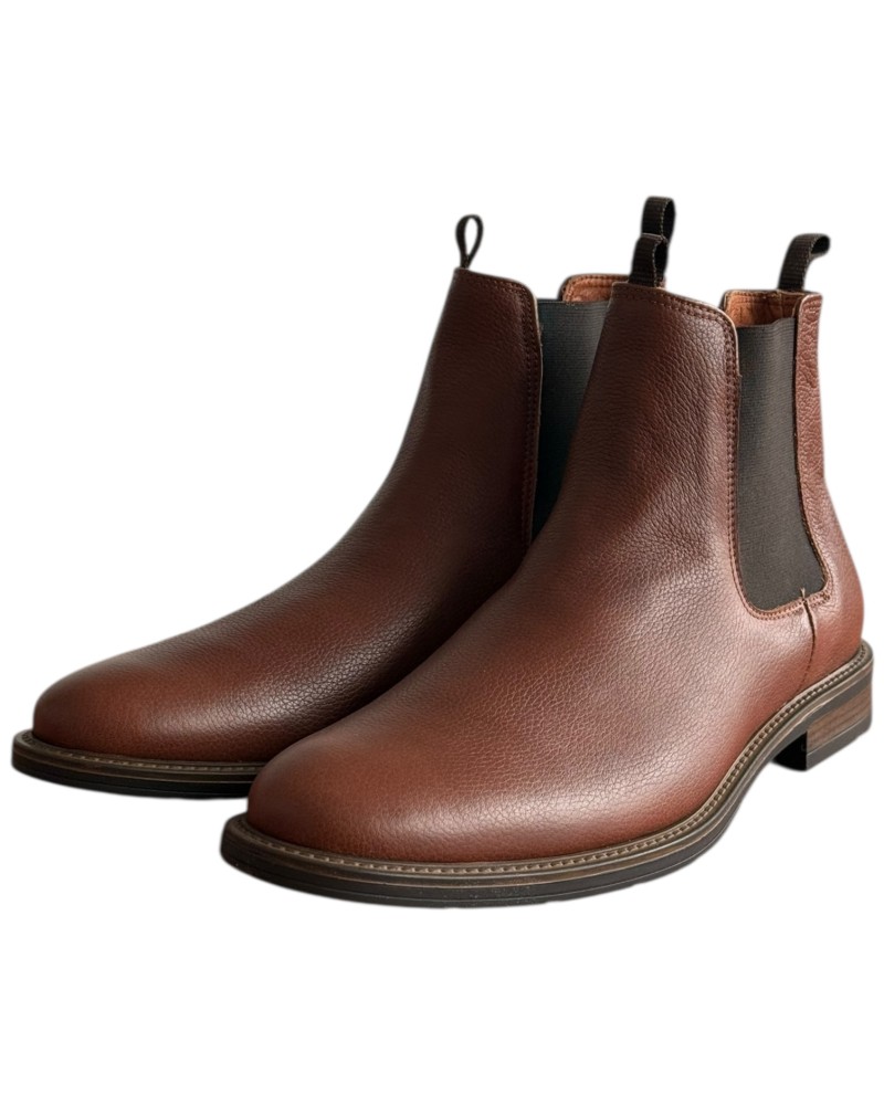  Δερμάτινο Ανδρικό Μποτάκι - F313