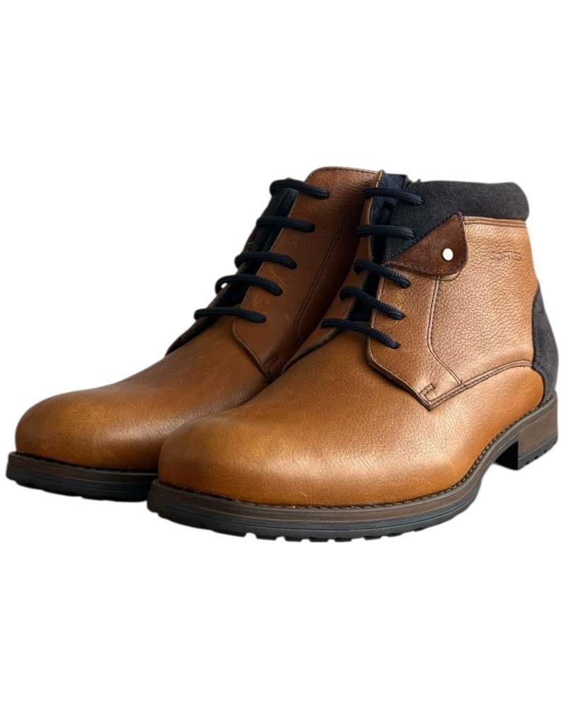  Δερμάτινο Ανδρικό Μποτάκι - F325