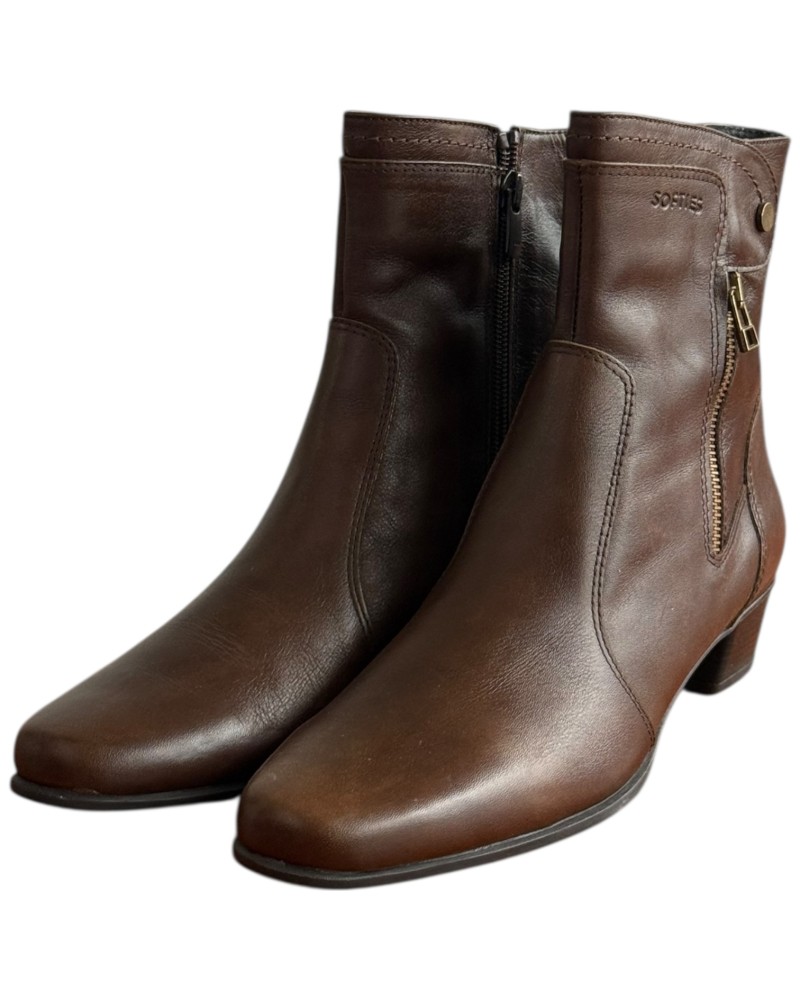 Δερμάτινο Γυναικείo Μποτάκι - F357