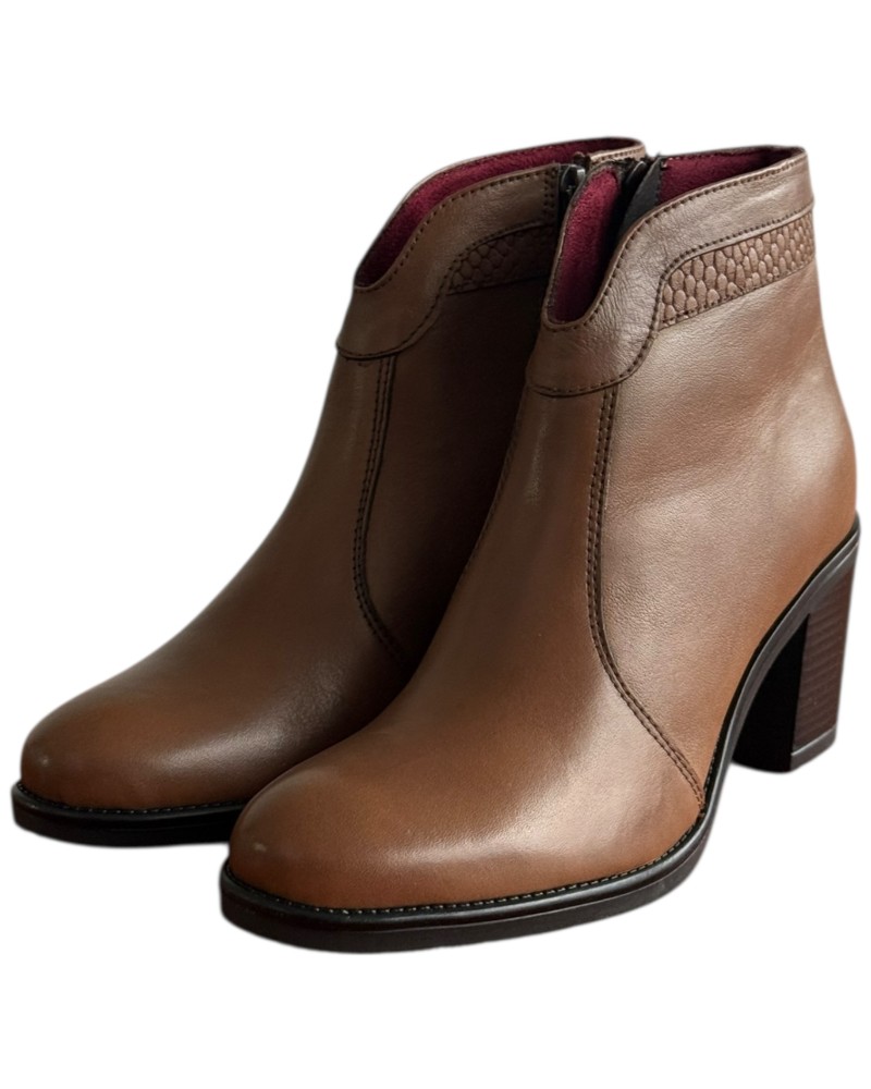 Δερμάτινο Γυναικείo Μποτάκι - F361