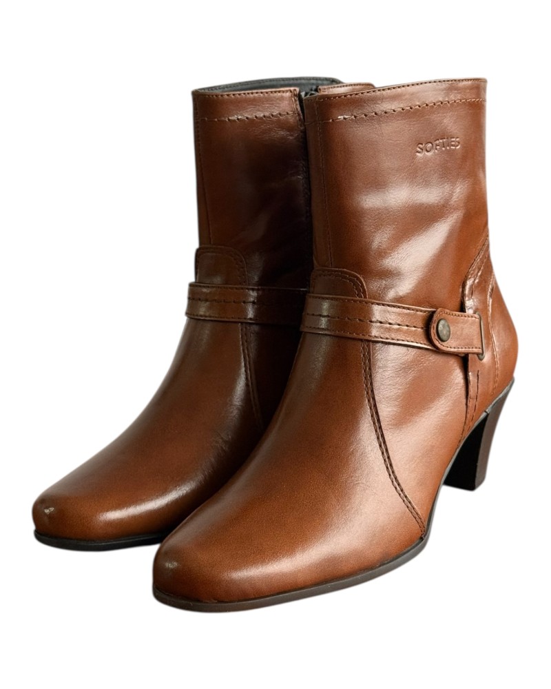 Δερμάτινο Γυναικείo Μποτάκι - F448