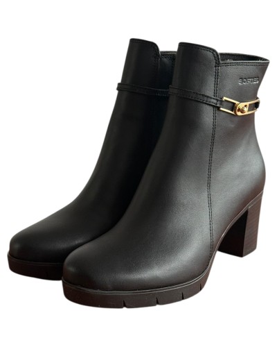 Δερμάτινο Γυναικείo Μποτάκι - F449