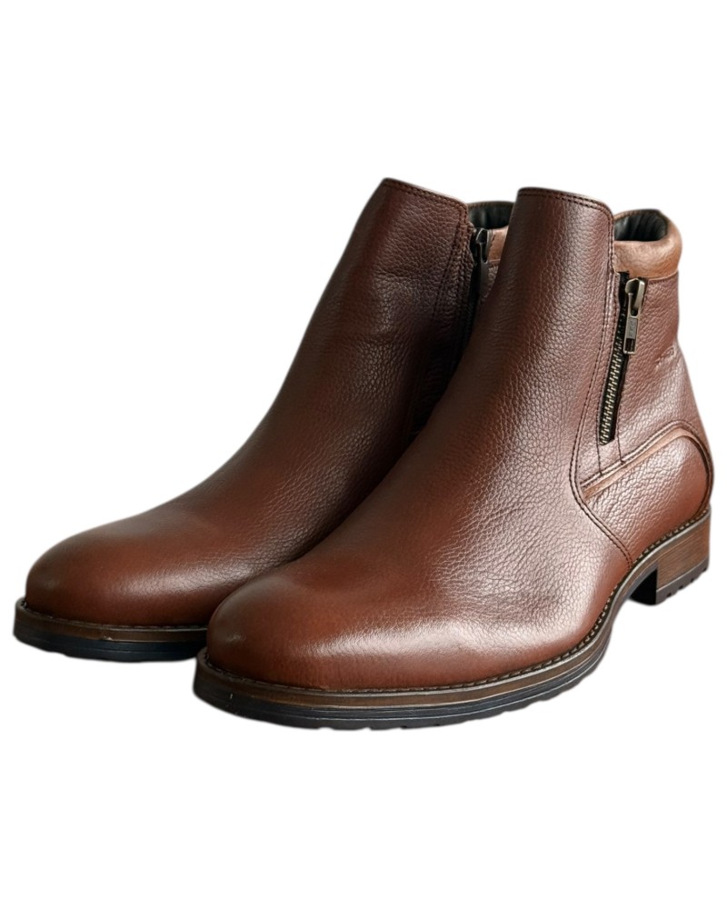  Δερμάτινο Ανδρικό Μποτάκι - F544