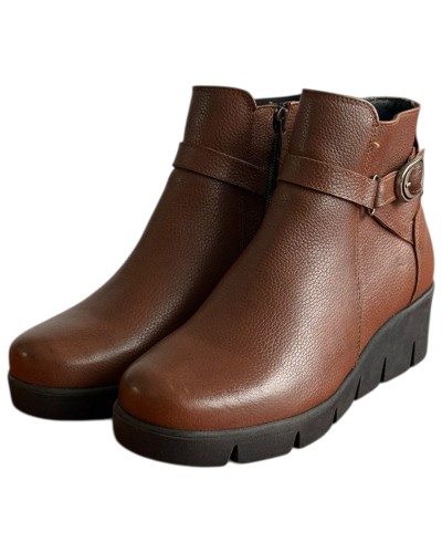 Δερμάτινο Γυναικείo Μποτάκι - F633