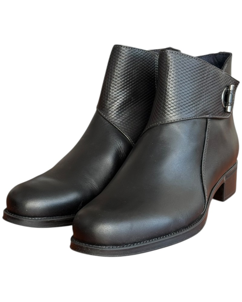 Δερμάτινο Γυναικείo Μποτάκι - F728