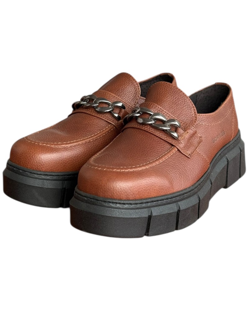  Δερμάτινο Γυναικείo Μοκασίνι - F738