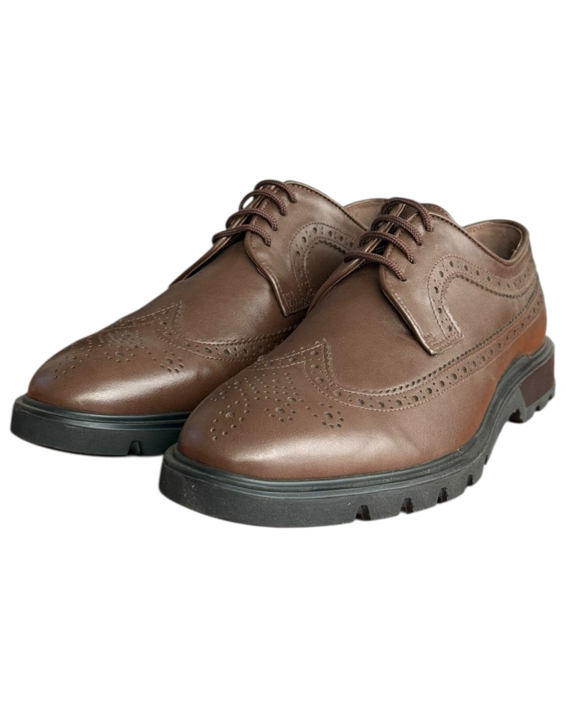  Δερμάτινο Ανδρικό Παπούτσι - F796